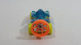 1994 Hot Wheels Top Speed Pipe Jammer Back Burner Blue, Yellow, Orange, Chrome Plastic Die Cast Toy Car Vehicle with Hook Bottom