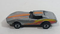 1988 Hot Wheels Chevrolet Corvette Stingray Metalflake Silver Die Cast Toy Car Vehicle