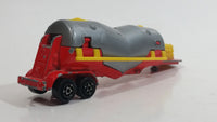 Majorette Semi Powder Transporter Trailer Tanker No. 379 Red Yellow Grey 1/100 Scale Die Cast Toy Car Vehicle