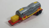 Majorette Semi Powder Transporter Trailer Tanker No. 379 Red Yellow Grey 1/100 Scale Die Cast Toy Car Vehicle