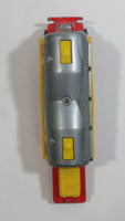 Majorette Semi Powder Transporter Trailer Tanker No. 379 Red Yellow Grey 1/100 Scale Die Cast Toy Car Vehicle