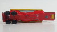 Majorette Semi Powder Transporter Trailer Tanker No. 379 Red Yellow Grey 1/100 Scale Die Cast Toy Car Vehicle