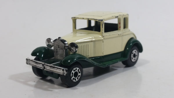 Vintage 1979 Lesney Matchbox Superfast Model A Ford Cream White and Green Die Cast Toy Car Vehicle