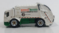 Rare 2005 Matchbox City Works Trash Truck Clean & Green White and Green Die Cast Toy Car Vehicle