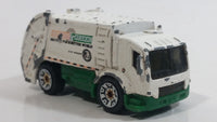 Rare 2005 Matchbox City Works Trash Truck Clean & Green White and Green Die Cast Toy Car Vehicle