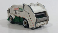 Rare 2005 Matchbox City Works Trash Truck Clean & Green White and Green Die Cast Toy Car Vehicle