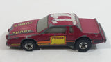 1985 Hot Wheels Crack Ups Hood Basher Stock Car Maroon Turbo Die Cast Toy Car Vehicle Hong Kong