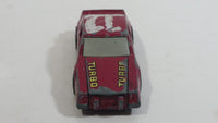 1985 Hot Wheels Crack Ups Hood Basher Stock Car Maroon Turbo Die Cast Toy Car Vehicle Hong Kong