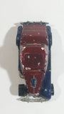 1989 Hot Wheels Park 'n Plates '34 Ford 3-Window Metalflake Blue Painted Maroon Die Cast Toy Car Hot Rod Vehicle