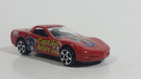 2002 Maisto Marvel Comics Captain America 1997 Chevrolet Corvette Red Die Cast Toy Car Vehicle