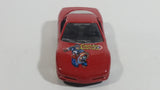 2002 Maisto Marvel Comics Captain America 1997 Chevrolet Corvette Red Die Cast Toy Car Vehicle