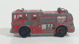 Vintage PlayArt Fire Tender Fire Truck Red Die Cast Toy Car Vehicle - Made in Hong Kong