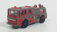 Vintage PlayArt Fire Tender Fire Truck Red Die Cast Toy Car Vehicle - Made in Hong Kong