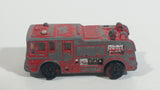 Vintage PlayArt Fire Tender Fire Truck Red Die Cast Toy Car Vehicle - Made in Hong Kong