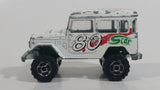 Majorette No. 277 Toyota 4x4 White Rallye 80 Star 1/53 Scale Die Cast Toy Car Vehicle with Opening Rear Window