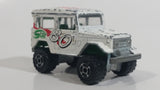 Majorette No. 277 Toyota 4x4 White Rallye 80 Star 1/53 Scale Die Cast Toy Car Vehicle with Opening Rear Window