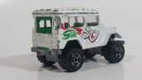 Majorette No. 277 Toyota 4x4 White Rallye 80 Star 1/53 Scale Die Cast Toy Car Vehicle with Opening Rear Window