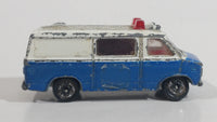 Vintage 1977 Tomy Tomica Chevrolet Chevy Van Sheriff Police Cops No. F22 White Blue 1/79 Scale Die Cast Toy Car Emergency Rescue Vehicle Made in Japan