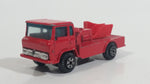 Vintage Yatming Semi Utility Boom Bucket Truck Red Die Cast Toy Car Vehicle