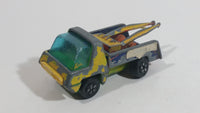 Vintage PlayArt Yellow Tow Truck Die Cast Toy Car Vehicle Made in Hong Kong