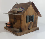 Folk Art Bait Shop Building Wooden Model with Copper Metal Roof Fishing Sportsmen Outdoors Cabin Rustic Collectible