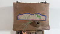 Folk Art Bait Shop Building Wooden Model with Copper Metal Roof Fishing Sportsmen Outdoors Cabin Rustic Collectible