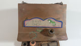 Folk Art Bait Shop Building Wooden Model with Copper Metal Roof Fishing Sportsmen Outdoors Cabin Rustic Collectible