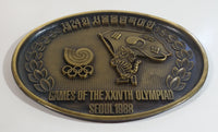 Rare Seoul 1988 Games of the XXIVTH Olympiad Olympics Brass Composite Metal Wall Plaque Hanging