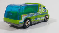 2011 Hot Wheels City Works Rapid Response Ambulance Lime Green Die Cast Toy Car Emergency Rescue Vehicle