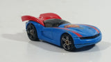 2012 Hot Wheels DC Universe Character Cars Superman Blue Red Cape Die Cast Toy Car Vehicle