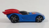 2012 Hot Wheels DC Universe Character Cars Superman Blue Red Cape Die Cast Toy Car Vehicle