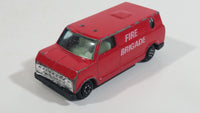 Vintage Yatming No. 1501 Ford Econoline E-150 Fire Brigade Red Van Die Cast Toy Car Emergency Rescue Vehicle