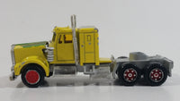 Majorette Kenworth Semi Tractor Truck Rig Yellow 1/87 Scale Die Cast Toy Car Vehicle - with Opening Hood