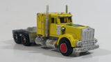 Majorette Kenworth Semi Tractor Truck Rig Yellow 1/87 Scale Die Cast Toy Car Vehicle - with Opening Hood