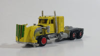 Majorette Kenworth Semi Tractor Truck Rig Yellow 1/87 Scale Die Cast Toy Car Vehicle - with Opening Hood