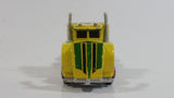 Majorette Kenworth Semi Tractor Truck Rig Yellow 1/87 Scale Die Cast Toy Car Vehicle - with Opening Hood