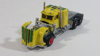 Majorette Kenworth Semi Tractor Truck Rig Yellow 1/87 Scale Die Cast Toy Car Vehicle - with Opening Hood