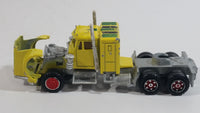 Majorette Kenworth Semi Tractor Truck Rig Yellow 1/87 Scale Die Cast Toy Car Vehicle - with Opening Hood