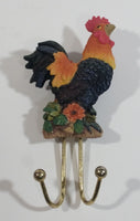 Chicken Rooster Hen Resin Key Hat Wall Hanger