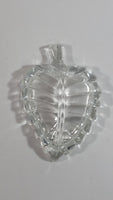 Leaf Shaped Clear Glass Ash Tray Smoking Collectible