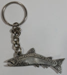 Salmon Fish Shaped Metal Key Chain Fisherman Sportsmen Outdoors Collectible