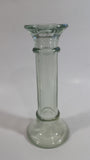 Vintage 7" Tall Heavy Glass Candlestick Holder Bud Vase