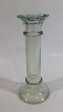 Vintage 7" Tall Heavy Glass Candlestick Holder Bud Vase