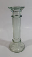 Vintage 7" Tall Heavy Glass Candlestick Holder Bud Vase