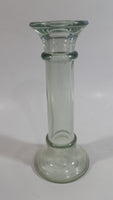 Vintage 7" Tall Heavy Glass Candlestick Holder Bud Vase