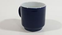 Tai'pan Fine Porcelain Miniature Mini Small 2 inch Tall Dark Blue Peacock Bird Themed Tea Cup