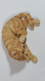 Orange Striped Cat Scratching its Face 4" Long Decorative Resin Ornament