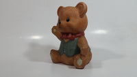 Rare Vintage Interpur Taiwan Hand Painted Ceramic 6" Tall Brown Teddy Bear