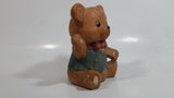 Rare Vintage Interpur Taiwan Hand Painted Ceramic 6" Tall Brown Teddy Bear