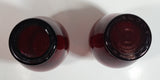 Set of 2 Vintage 1950s Anchor Hocking Ruby Red Glass Flower Vase 6 1/4 inch Tall